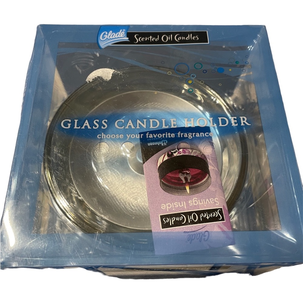 NWT Glade‎ scented oil glass candle holder